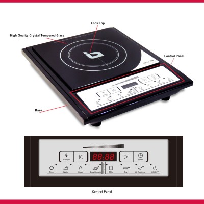 

iBELL Induction Cooktop with Auto Shut Off Cloud 040Y Induction Cooktop(Black, Push Button)