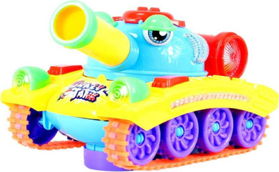 

Amazia Crazy Tank with Launching Bomb and 360 degree Rotating Wheel for Kidz(Multicolor)