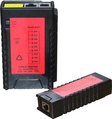 

Blazon Tools Rj45 Rj11 Network lan cable tester wire tester cable tracker wire tracker Lan tester RJ45 and RJ11 Network Cable Line Tester Network Interface Card(Red)