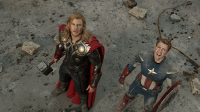 

Movie The Avengers Chris Hemsworth Chris Evans HD Wallpaper Background Paper Print(12 inch X 18 inch, Rolled)