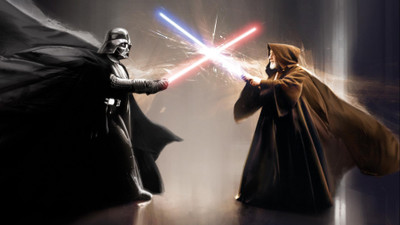 

Akhuratha Poster Movie Star Wars Darth Vader Obi Wan Kenobi Jedi Obi-Wan Kenobi HD Wallpaper Background Fine Art Print(12 inch X 18 inch, Rolled)
