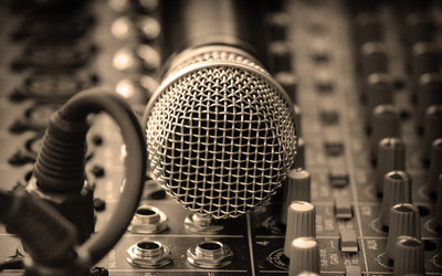 

Music Microphone HD Wallpaper Background Fine Art Print(12 inch X 18 inch, Rolled)