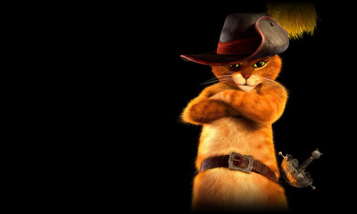 

Akhuratha Movie Puss In Boots Cat Cool Hat HD Wall Poster Paper Print(12 inch X 18 inch, Rolled)