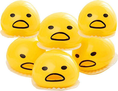 

Nabhya Cute Yellow Round Vomiting & Sucking Lazy Egg Yolk Vent Stress Tricky Game Relief Toys (Pack Of 6 ) Yellow Putty Toy