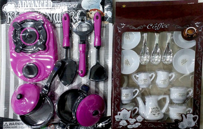 SS Traders Purple Kids Kitchen set with wonderfull play cup set
