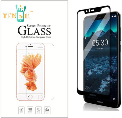 Ten To 11 Edge To Edge Tempered Glass for Nokia 5.1 Plus(Pack of 1)
