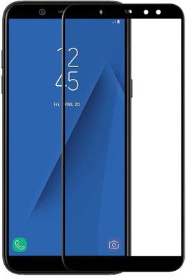 chikis Edge To Edge Tempered Glass for Hard Gorilla Armour 5D Curved Tempered Glass Screen Protector for Samsung Galaxy A6(Pack of 1)