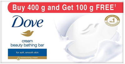 

Dove Cream Beauty Bathing Soap(500 g, Pack of 5)
