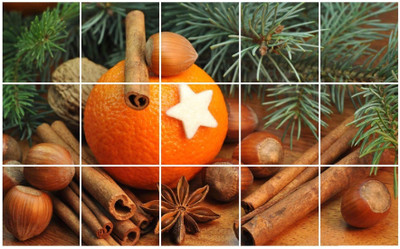 Asmi Collections 90 cm Fruits and Spices Removable Sticker(Pack of 1)