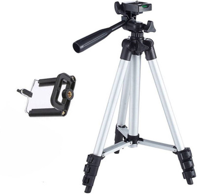 

ALLMUSIC Tripod 3110A 3-Way Head, Built in Level, Aluminium Legs, Quick Lever Lock Mini Tripod for phone and camera ED23| Foldable Tripod Stand for Mobile Camera, DSLR, Smartphone & Action Cameras Tripod Kit. Tripod, Tripod Kit(Multicolor, Supports Up to 