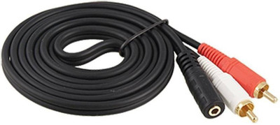 

Mufasa TV-out Cable 1.5 Meter (3.5 mm Stereo Female to 2 RCA Male) Aux Audio Cable(Black, For Home Theater, 1.5 m)