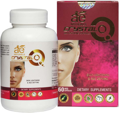 

AE Naturals Crystal Q Glutathione Skin Whitaning 60 Veg Cap.(60 mg)