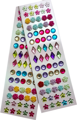 

MAJESTIC BASKET Multi Shaped Craft Stone Sticker Pack of 2 for Art & Craft