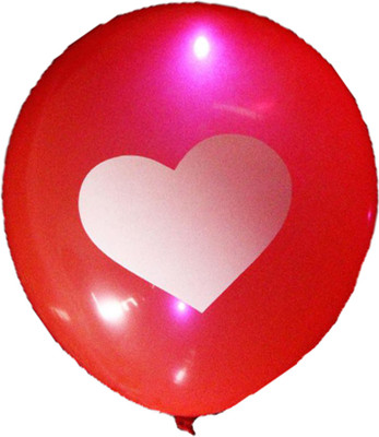 

Funcart Printed Red::White Balloon(Multicolor, Pack of 5)