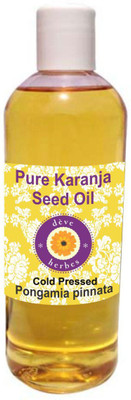 

Deve Herbes Pure Karanja Seed Oil (Pongamia pinnata) 100% Natural Therapeutic Grade Cold Pressed(200 ml)