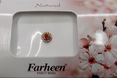 

Farheen FRN NATURAL BINDI 6 FORHEAD Red Bindis(INDIAN FANCY BINDI)