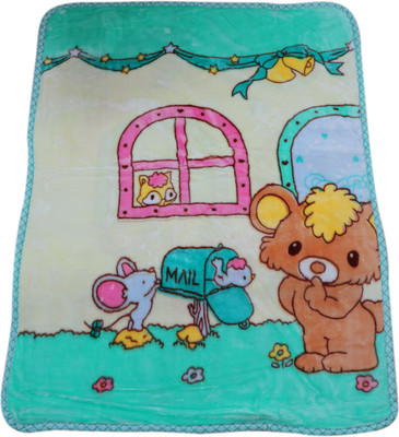 

Instabuyz Cartoon  Mink Blanket(Microfiber, Green