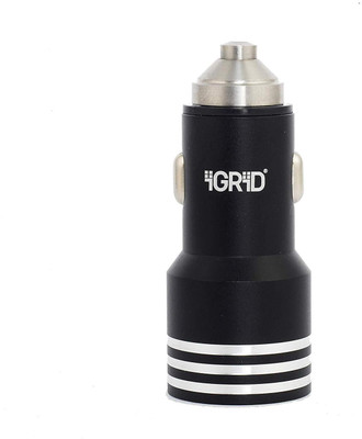 iGRiD 24 W Turbo Car Charger(Silver, Black)
