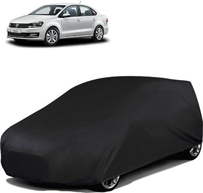 Purpleheart Car Cover For Volkswagen Vento (Without Mirror Pockets)(Black)