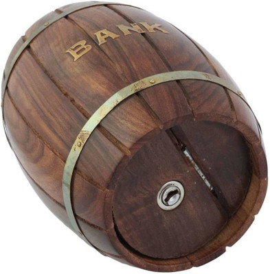 

all crafts art bank dhol Coin Bank(Brown)