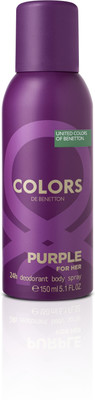 

United Colors of Benetton Purple Deodorant Spray - For Women(150 ml)