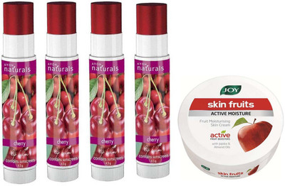 

Avon Anew Four Naturals Lip Balm Cherry (4.5 g) With one skin fruits moisturizing cream 15 ml(Set of 5)