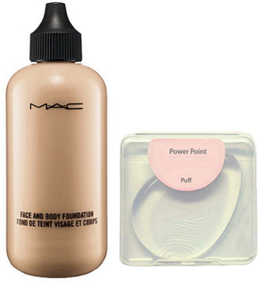 

power point silicone puff, mac face & body foundation(Set of 36)
