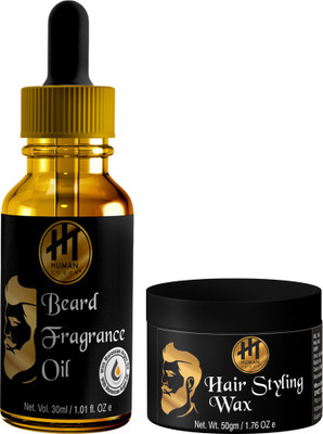 

HUMAN TOUCH Beard Fragrance Oil & Hair Styling Wax(Set of 2)