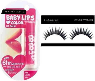 

Professional Eyelashes & pink lolota(Set of 2)