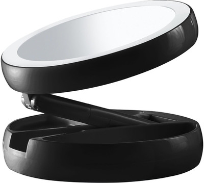 

skyfish Make up Mirror Led Light Control Original Foldaway Portable Make up Mirror Led Light control (BGT:ZTP))with Magnification Mirror with 180' Degree swivel Rotation foldable funcation Shaving Mirror/ Bathroom Mirror & Wall Bracket With Adjustable Fra