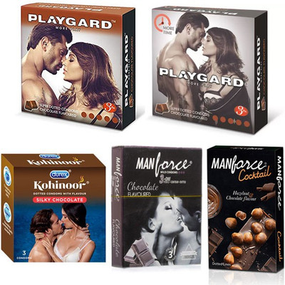 Manforce Chocolate EXTRA TIME Condom(Set of 5, 15S)