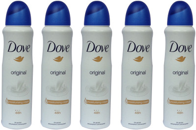 Dove Original (Pack of 5) Deodorant Spray - For Men & Women(750 ml, Pack of 5)