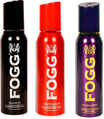 

Fogg Paradise,Marco,Nepoleon Body Spray - For Men & Women(360 ml, Pack of 3)