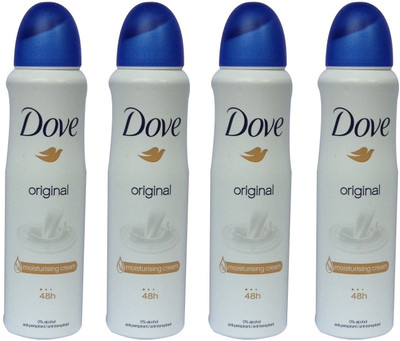

Dove Original (Pack of 4) Deodorant Spray - For Men & Women(600 ml, Pack of 4)