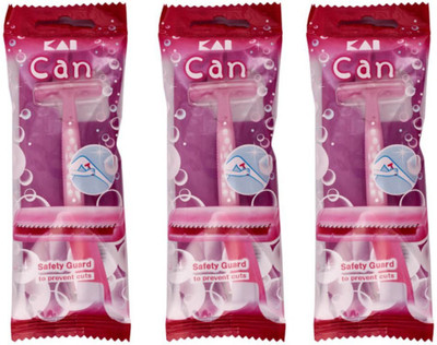 

Kai Can 1 Blade Body Razor for Women Pack of 3 Disposable Razor(Pack of 3)