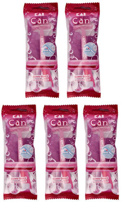 

Kai Can 1 Blade Body Razor for Women Pack of 5 Disposable Razor(Pack of 5)