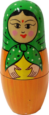 

Khadi Eco Basket Channapatna Big Wooden Painted Russian Doll(Multicolor)