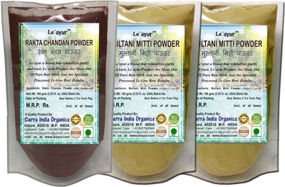 

Le'ayur Rakta Chandan ( Red Sandal wood) & Multani Mitti Powder(300 g)