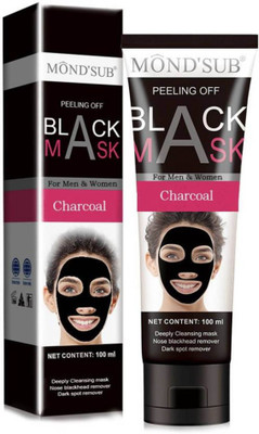 

Mondsub CHARCOAL BLACK PEEL OFF MASK FOR BLACKHEAD REMOVAL FROM NOSE & ACNE TREATMENT(PACK OF 1)(100 ml)
