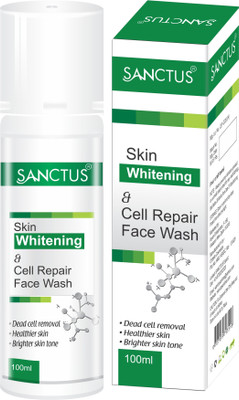 

SANCTUS Skin Whitening & Cell Repair Face Wash - 100ml ( Enriched with Salicylic, Lactic & Glycolic Acid for Instant Glow ) Face Wash(100 ml)