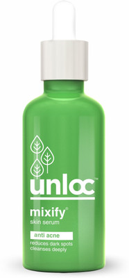

Mixify Unloc Anti Acne Serum with AHA, BHA, Tea Tree Oil and natural plant extracts of Licorice(30 ml)
