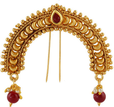 

Anuradha Art Traditional hair brooch Hair Accessory Set(Red)