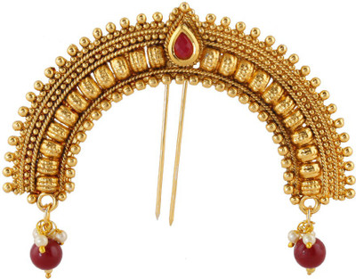 

Anuradha Art Traditional hair brooch Hair Accessory Set(Gold)