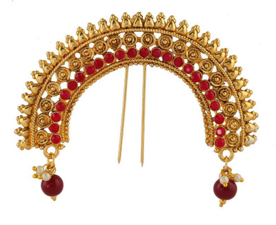 Anuradha Art Traditional hair brooch Hair Accessory Set(Pink)