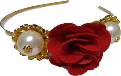 

Vankab Golden Metal Pretty Flower Beautiful Hair Band(Gold)