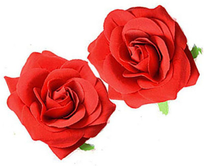 

Mansasvini Fabric Rose Flower Hair Clip For girls &Women (Pack Of 2 Rose+storage box) Hair Clip(Red)