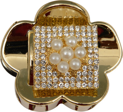 

Taj Pearl Designer Hair Clip(Gold)
