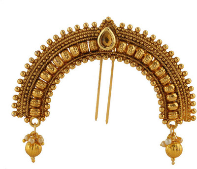 

Anuradha Art Traditional hair brooch Hair Accessory Set(Gold)