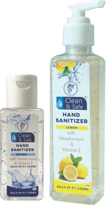 

Clean & Safe Hand Sanitizer 190 ml & 50 ml combo(240 ml, Pump Dispenser)