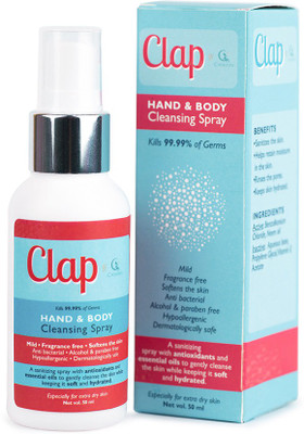 

C positive Clap - Hand and Body Cleansing Spray(50 ml, Bottle)